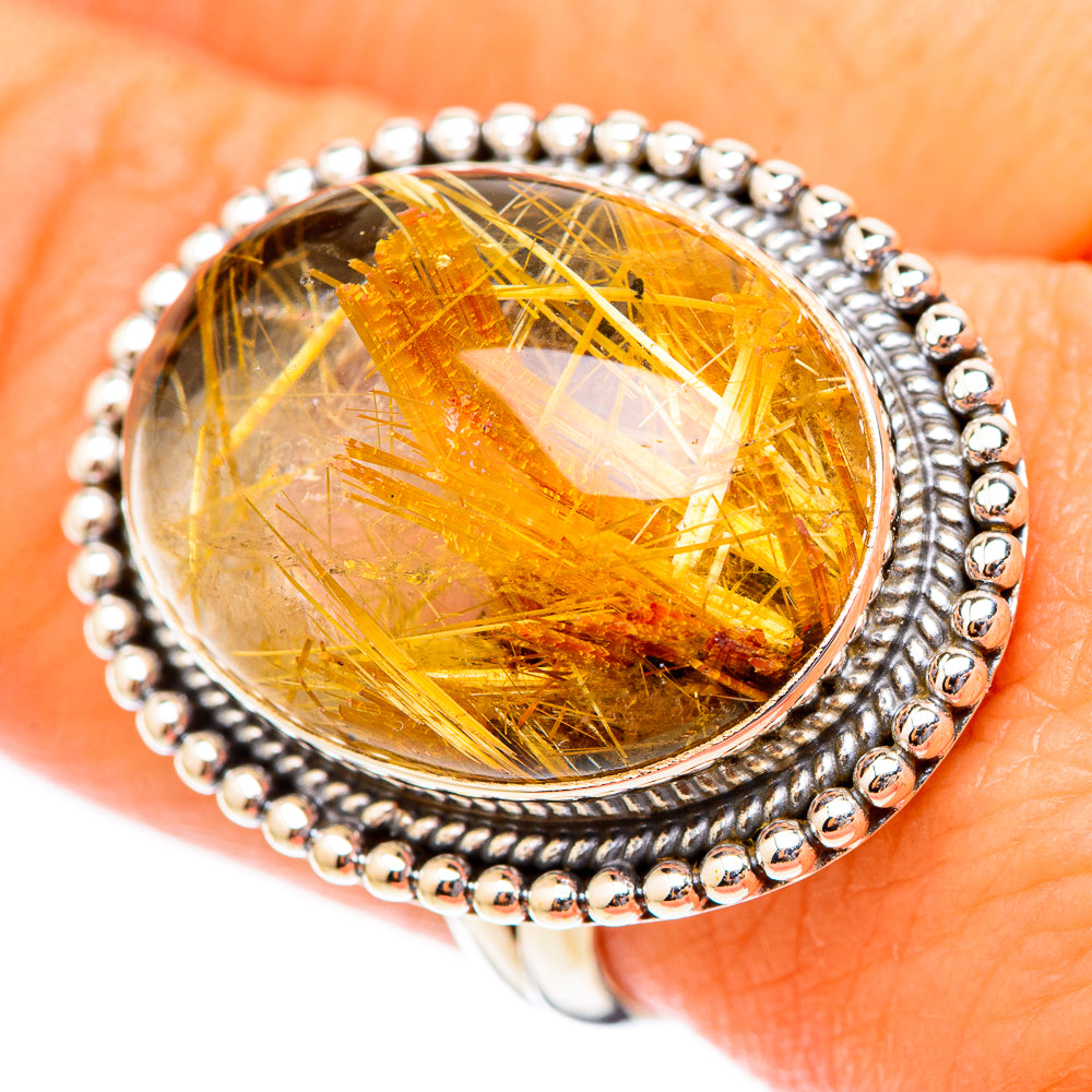 Rutilated Quartz Rings handcrafted by Anasilvercos - RING117591