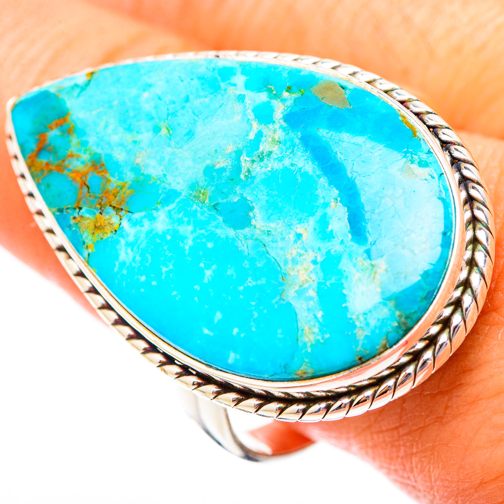 Peruvian Chrysocolla Rings handcrafted by Anasilvercos - RING117607