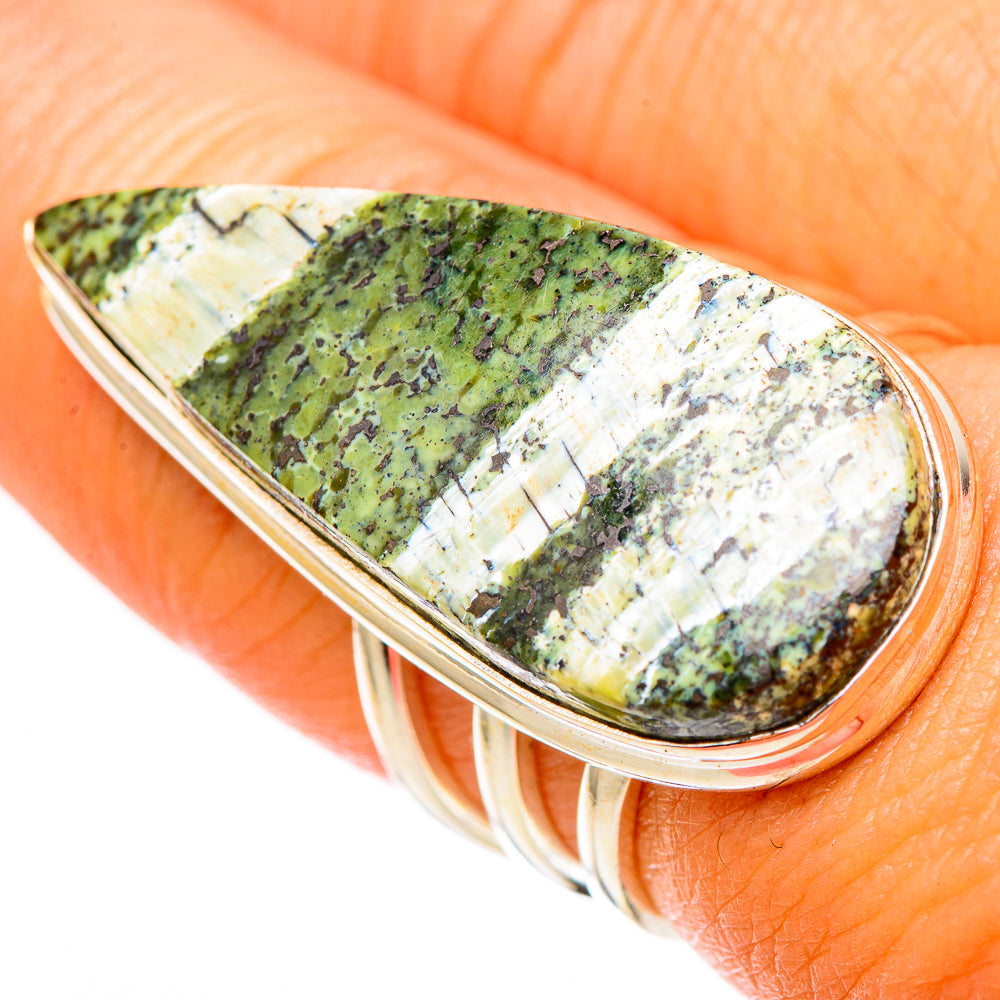 Green Swiss Opal Rings handcrafted by Anasilvercos - RING117608
