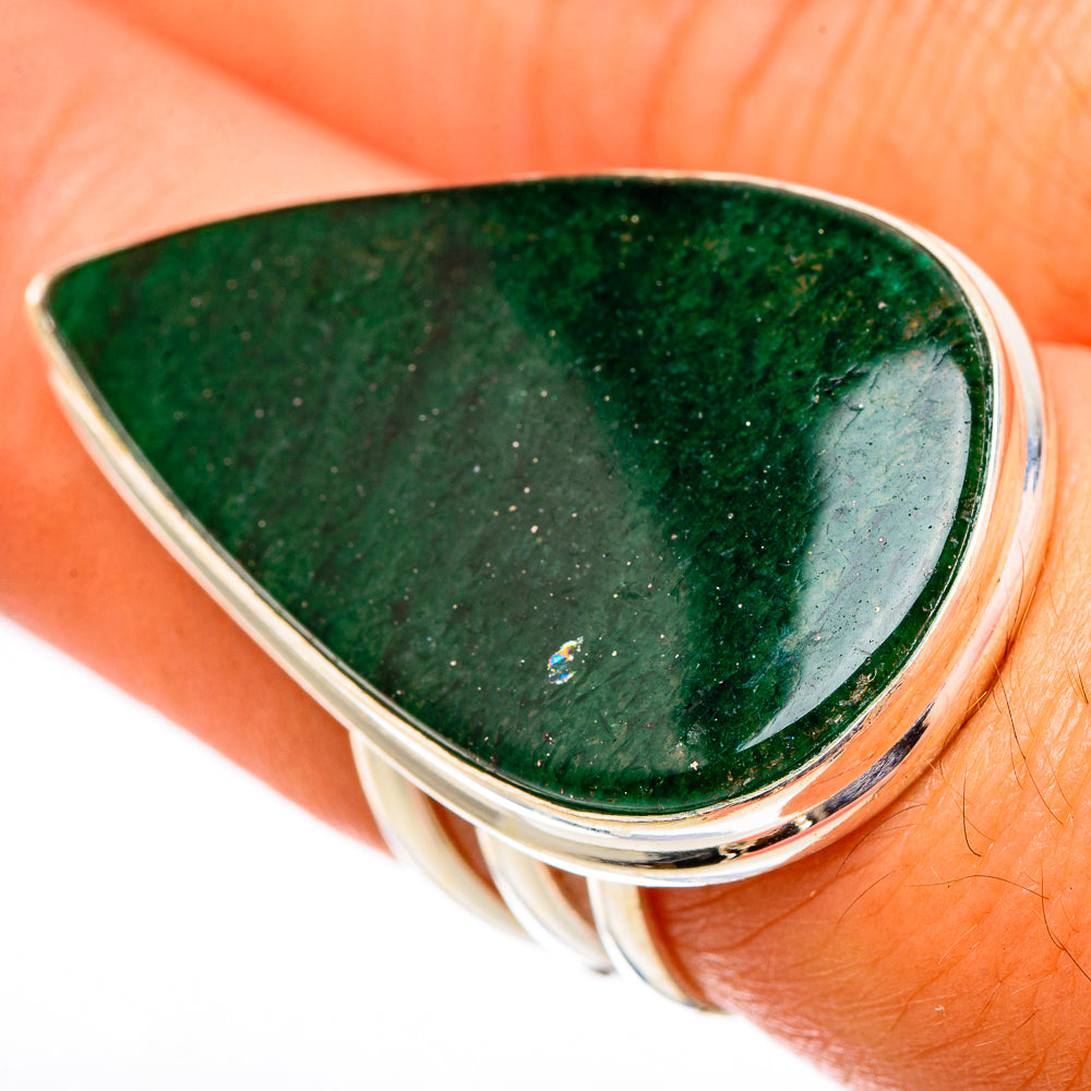 Green Aventurine Rings handcrafted by Anasilvercos - RING117610