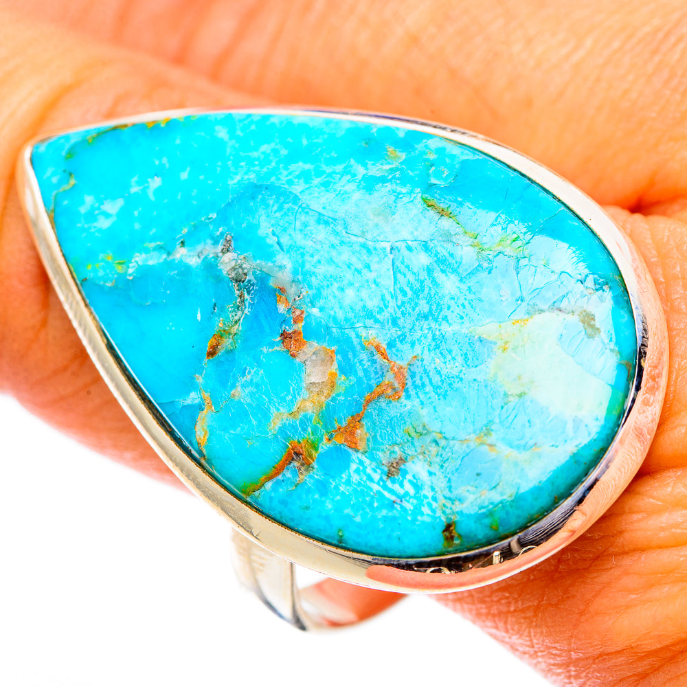 Peruvian Chrysocolla Rings handcrafted by Anasilvercos - RING117633