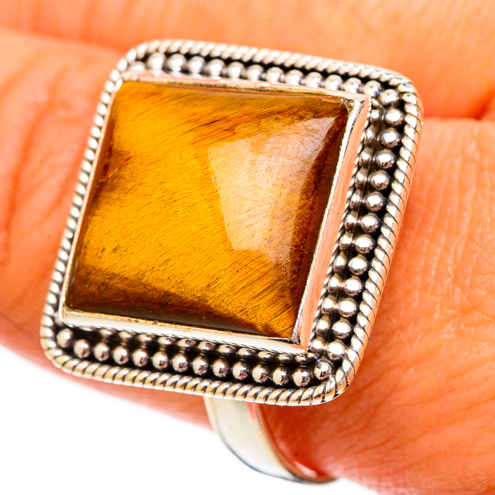 Tiger Eye Rings handcrafted by Anasilvercos - RING117639
