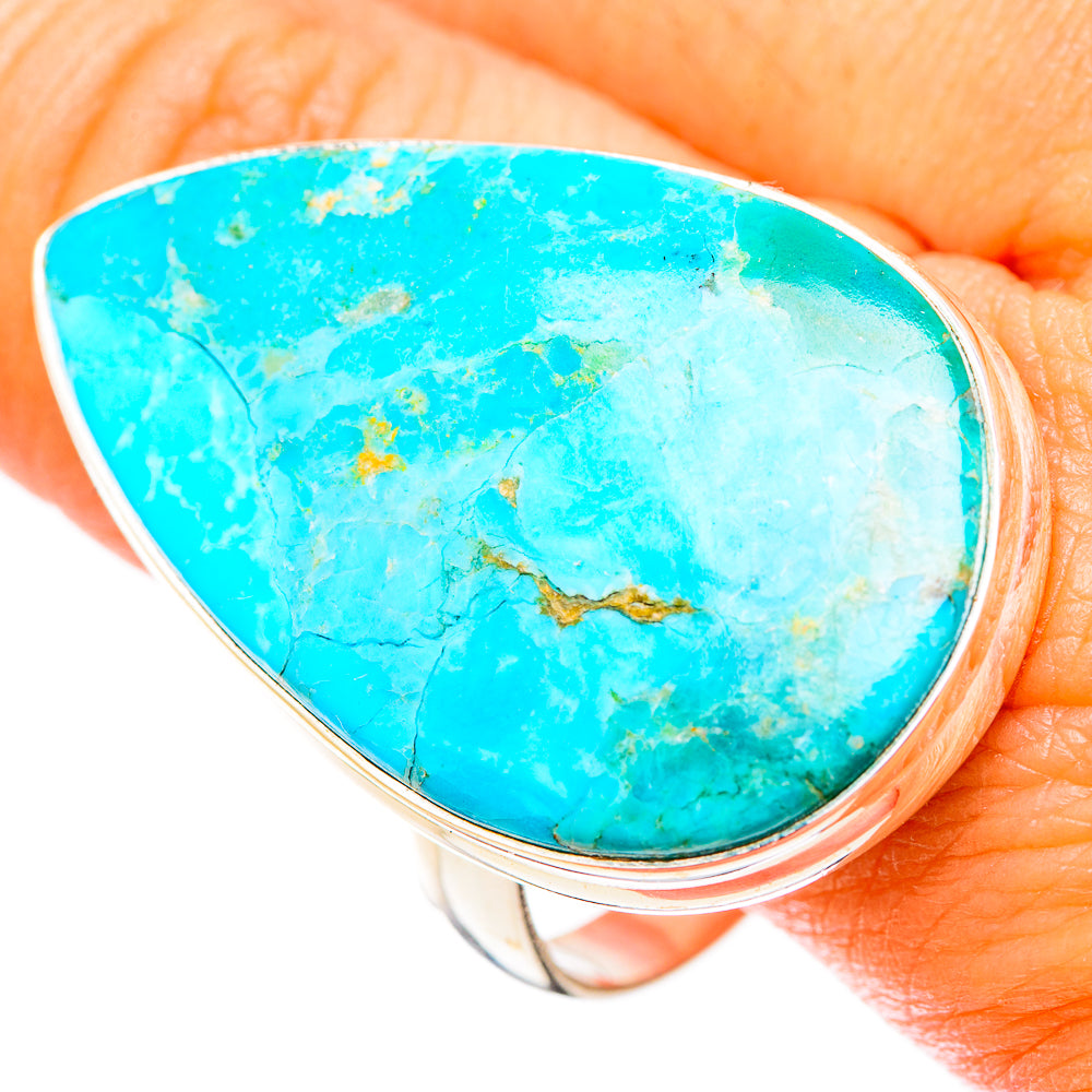 Peruvian Chrysocolla Rings handcrafted by Anasilvercos - RING117658
