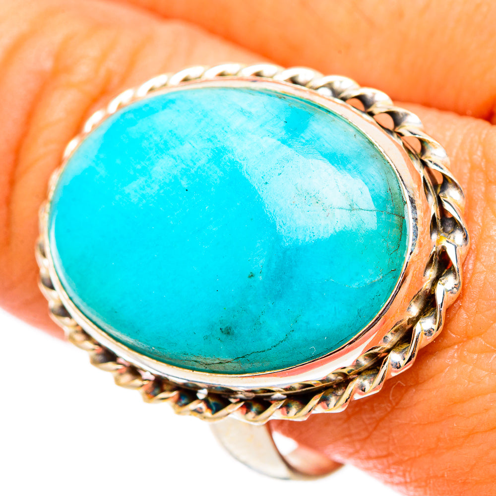 Peruvian Amazonite Rings handcrafted by Anasilvercos - RING117659