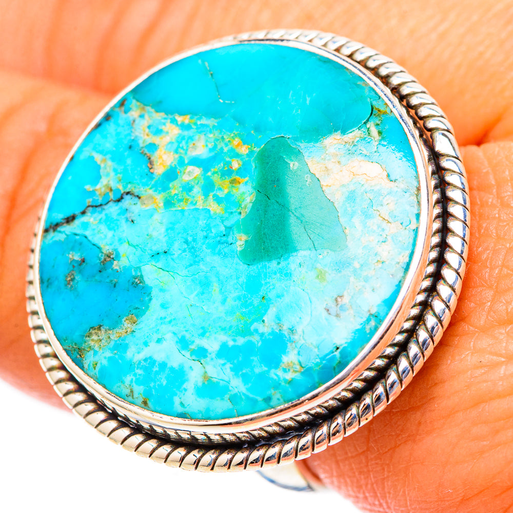Peruvian Chrysocolla Rings handcrafted by Anasilvercos - RING117666