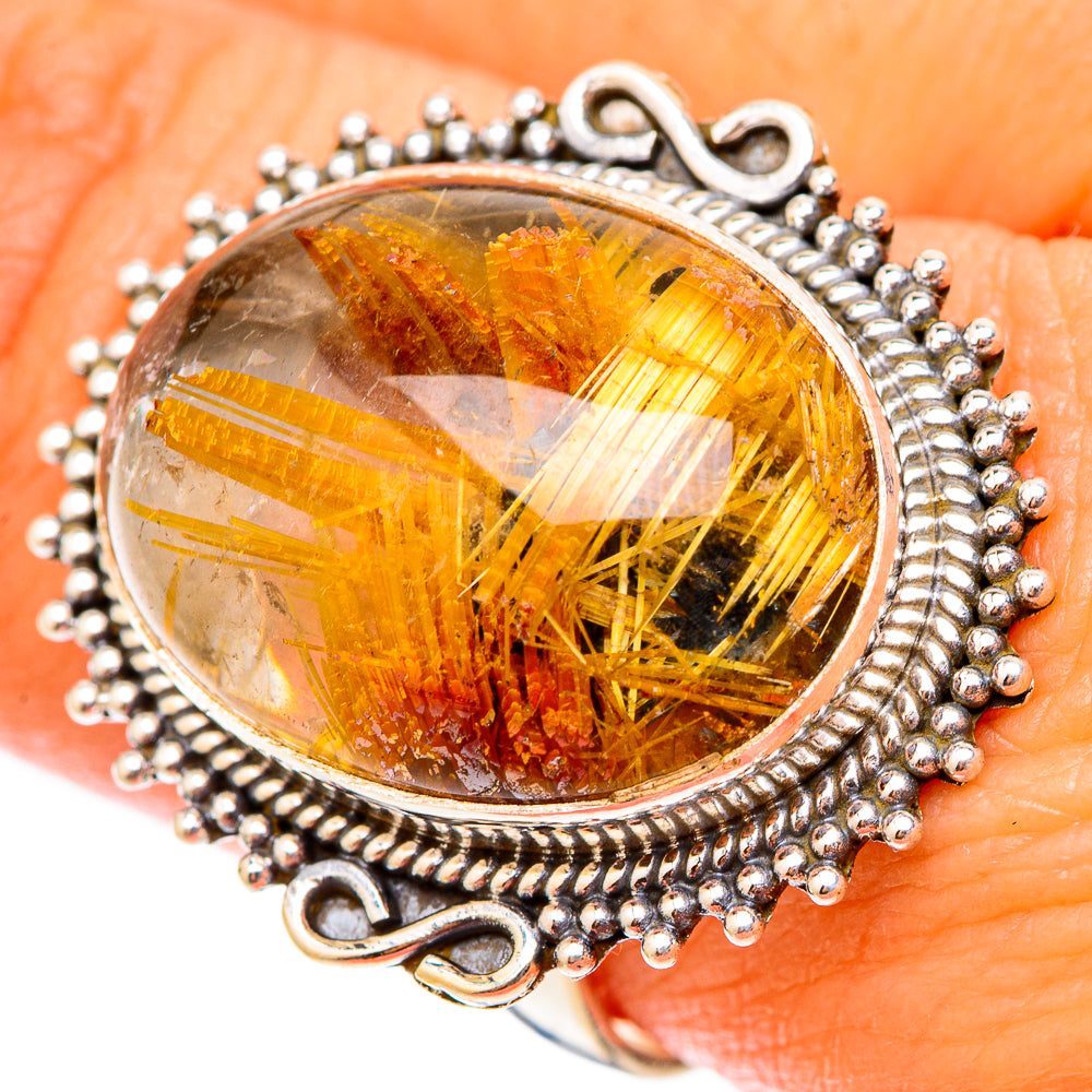Rutilated Quartz Rings handcrafted by Anasilvercos - RING117676
