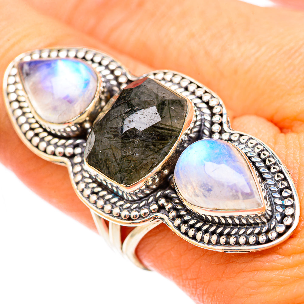 Tourmalinated Quartz Rings handcrafted by Anasilvercos - RING117678