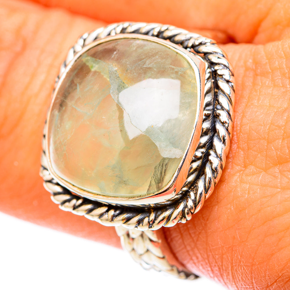 Prehnite Rings handcrafted by Anasilvercos - RING117705
