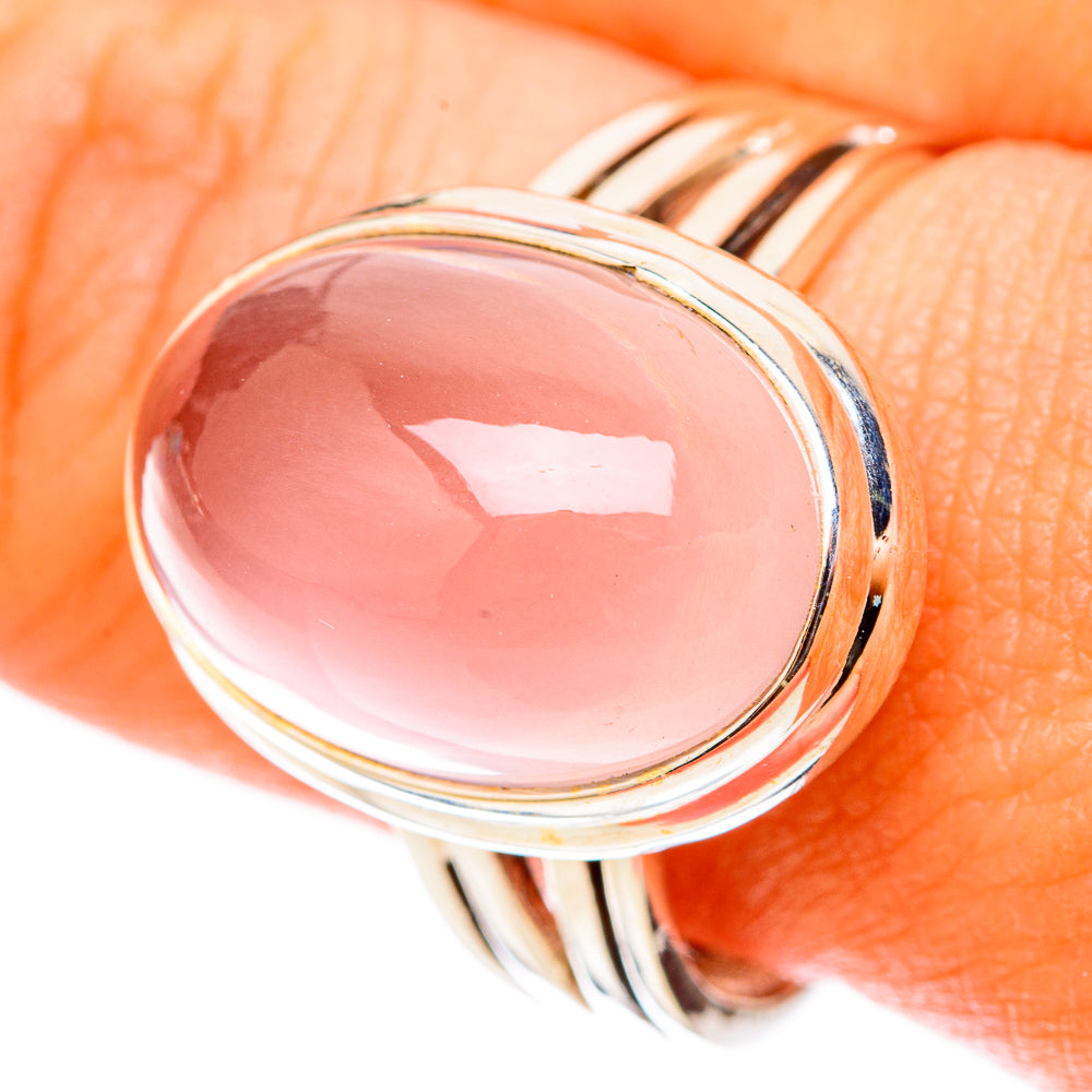 Rose Quartz Rings handcrafted by Anasilvercos - RING117711