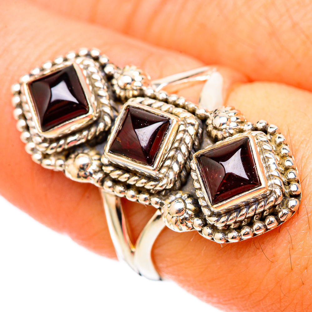Garnet Rings handcrafted by Anasilvercos - RING117713