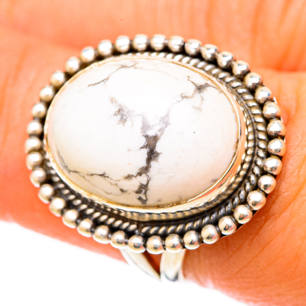 Howlite Rings handcrafted by Anasilvercos - RING117751