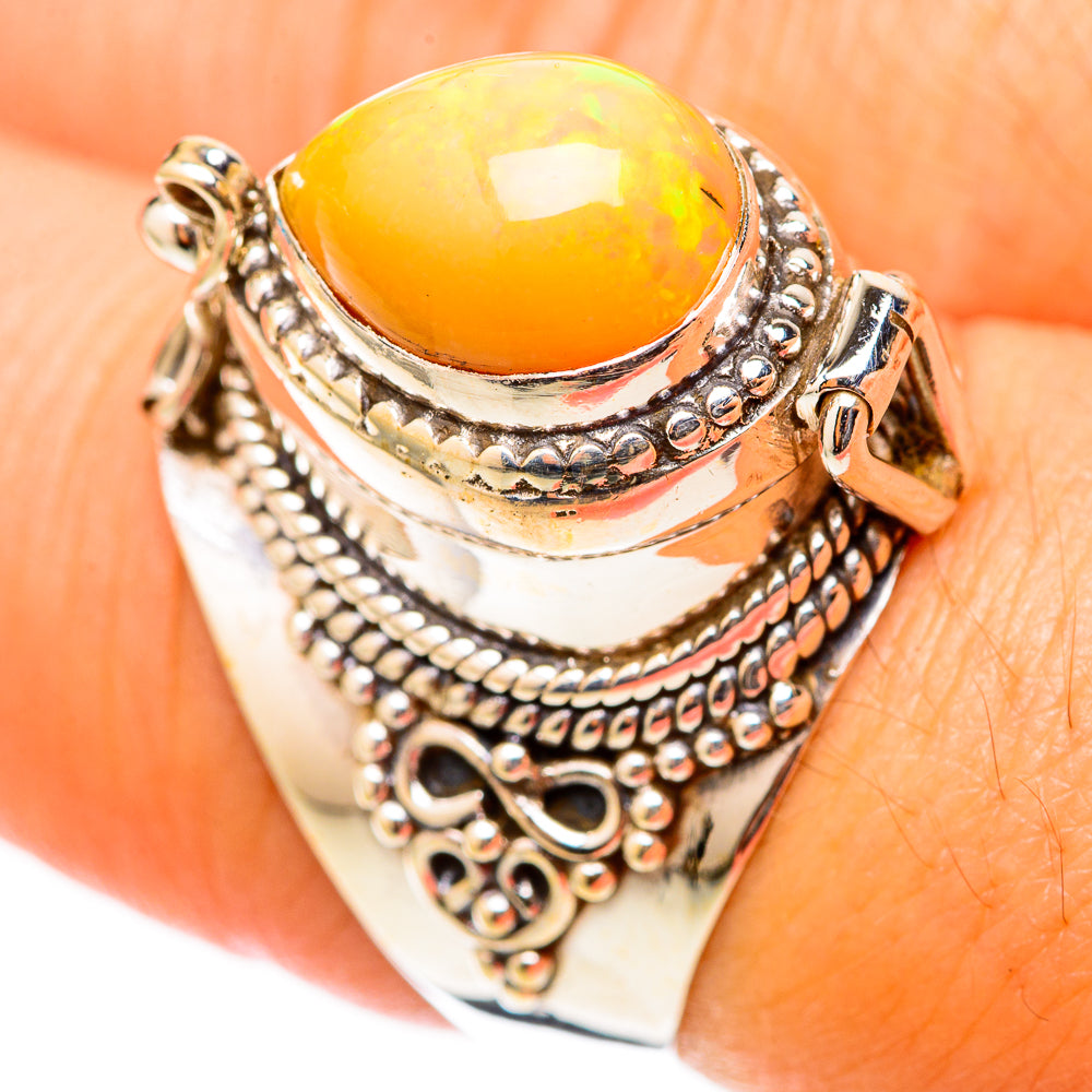 Ethiopian Opal Rings handcrafted by Anasilvercos - RING117756