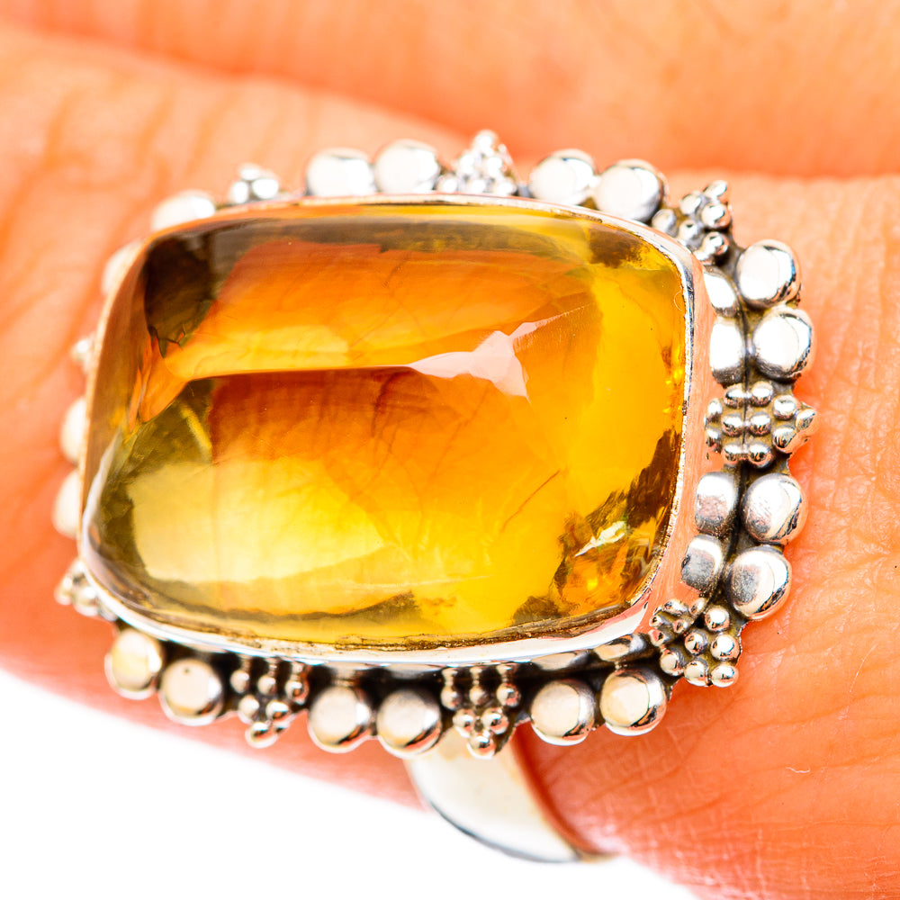 Citrine Sugarloaf Rings handcrafted by Anasilvercos - RING117767