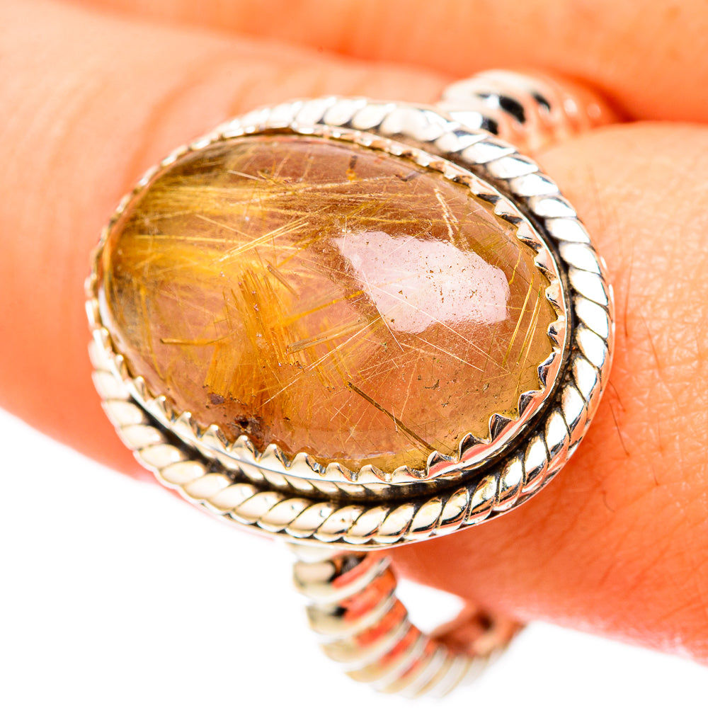 Rutilated Quartz Rings handcrafted by Anasilvercos - RING117776