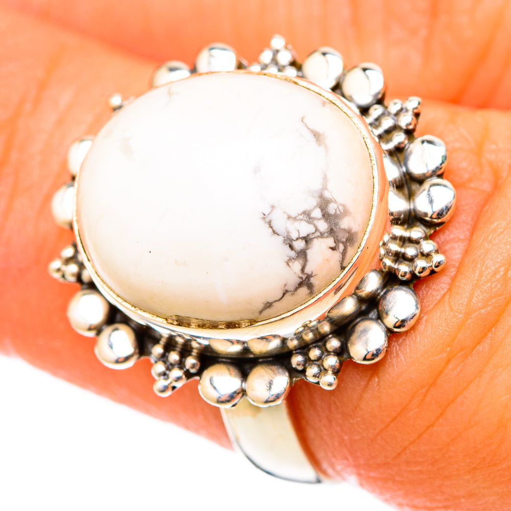 Howlite Rings handcrafted by Anasilvercos - RING117781