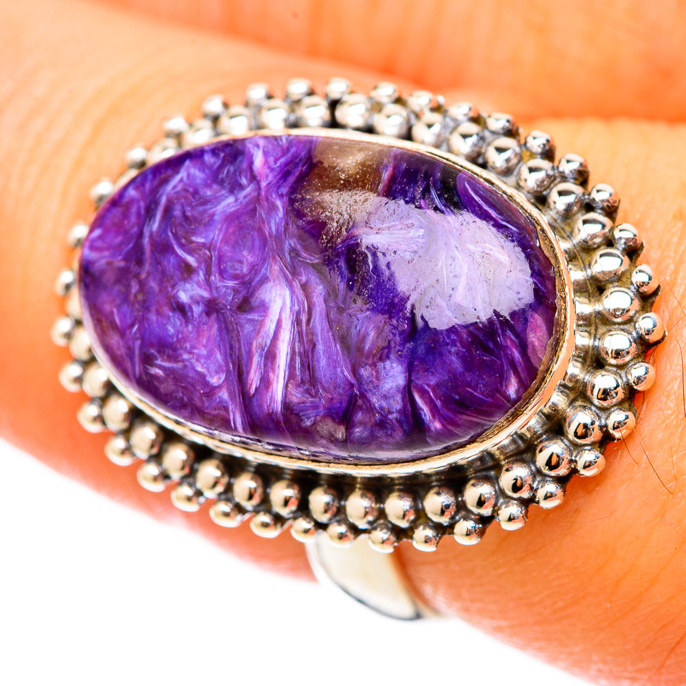 Charoite Rings handcrafted by Anasilvercos - RING117804