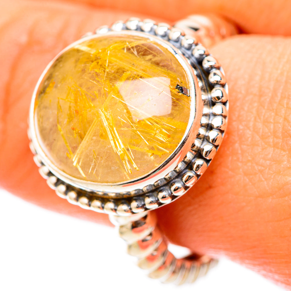 Rutilated Quartz Rings handcrafted by Anasilvercos - RING117805