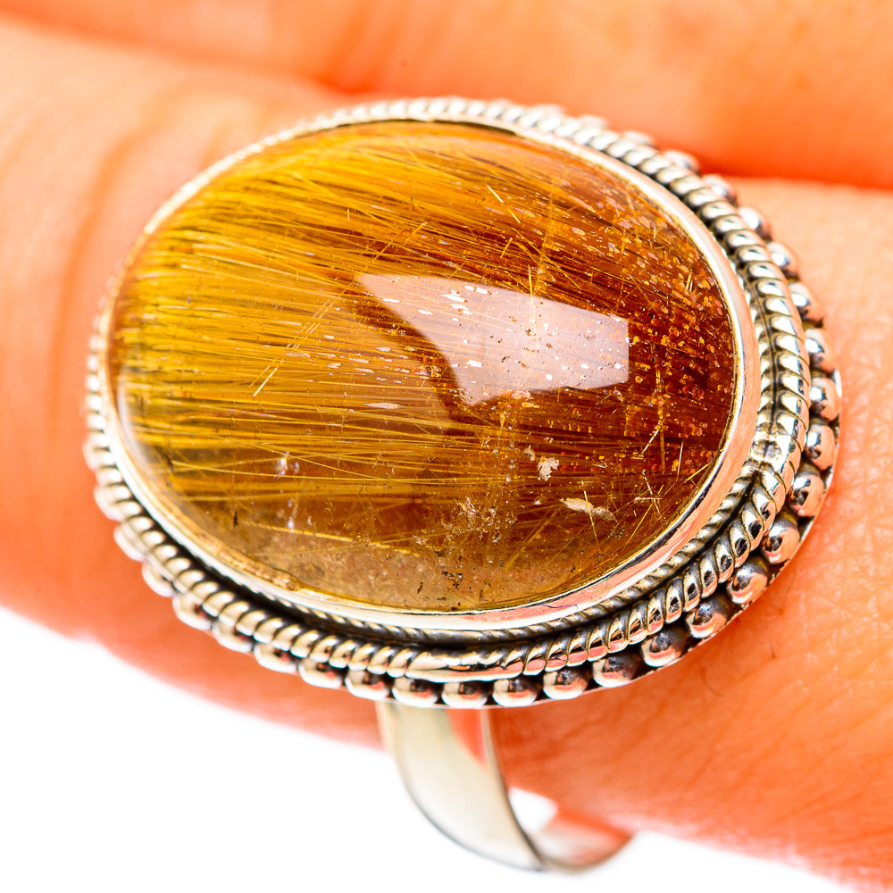 Rutilated Quartz Rings handcrafted by Anasilvercos - RING117806