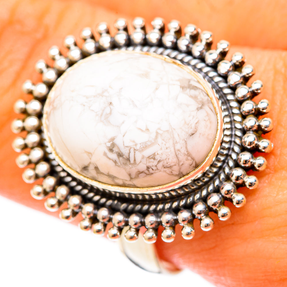 Howlite Rings handcrafted by Anasilvercos - RING117812