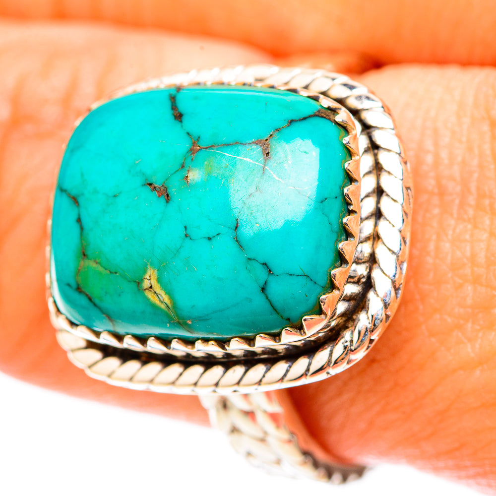 Tibetan Turquoise Rings handcrafted by Anasilvercos - RING117819