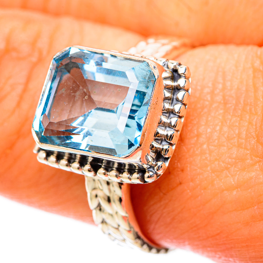 Blue Topaz Rings handcrafted by Anasilvercos - RING117820
