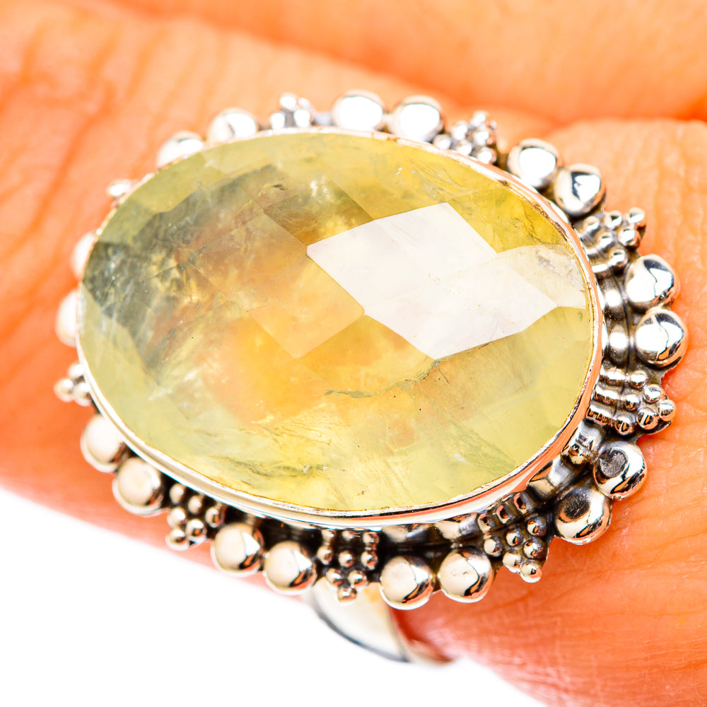 Prehnite Rings handcrafted by Anasilvercos - RING117825