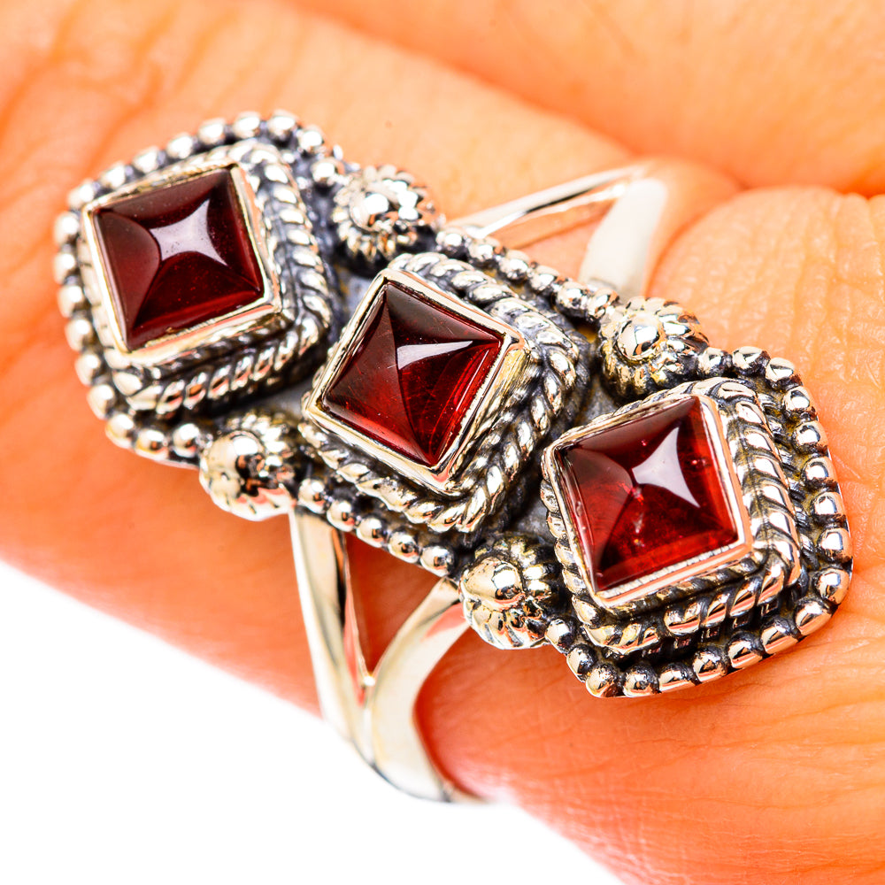 Garnet Rings handcrafted by Anasilvercos - RING117831