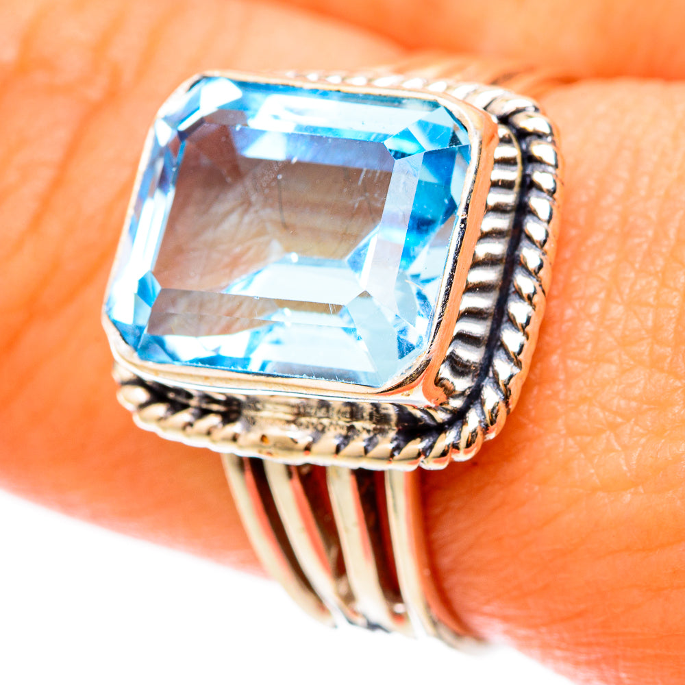 Blue Topaz Rings handcrafted by Anasilvercos - RING117844