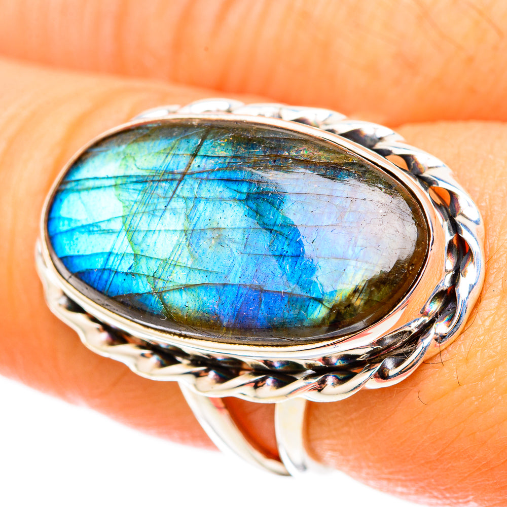 Labradorite Rings handcrafted by Anasilvercos - RING117846