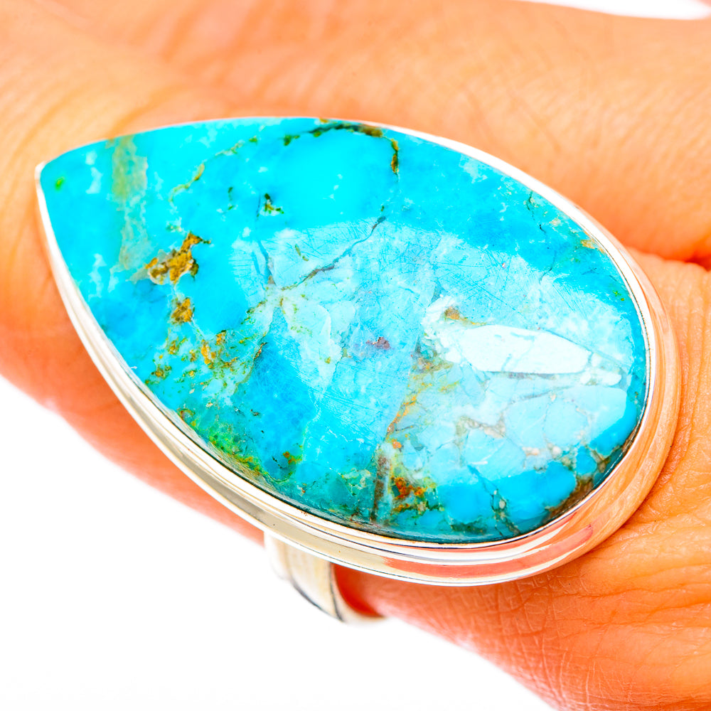 Peruvian Chrysocolla Rings handcrafted by Anasilvercos - RING117852