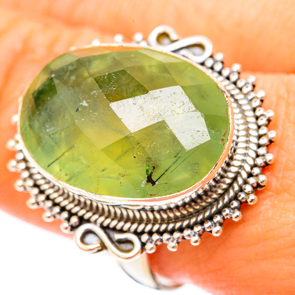Prehnite Rings handcrafted by Anasilvercos - RING117859