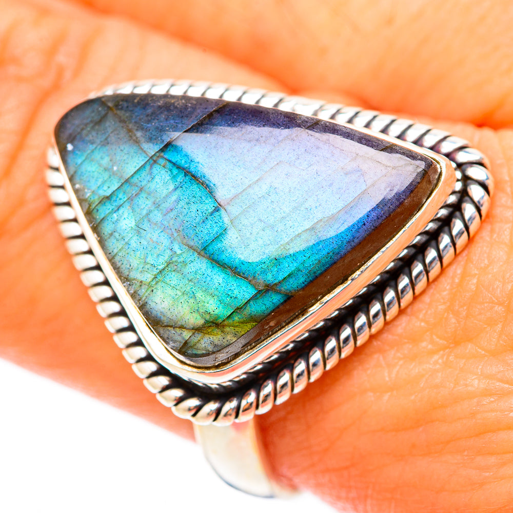 Labradorite Rings handcrafted by Anasilvercos - RING117884
