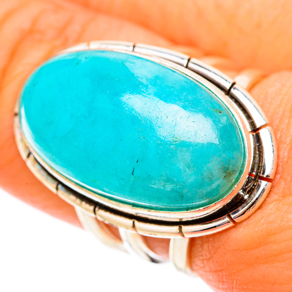 Peruvian Amazonite Rings handcrafted by Anasilvercos - RING117885