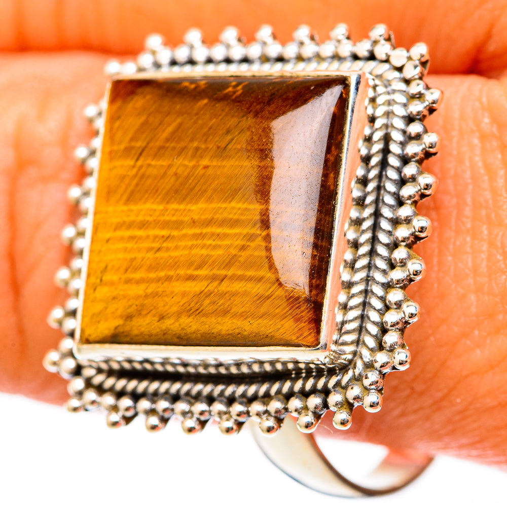 Tiger Eye Rings handcrafted by Anasilvercos - RING117893