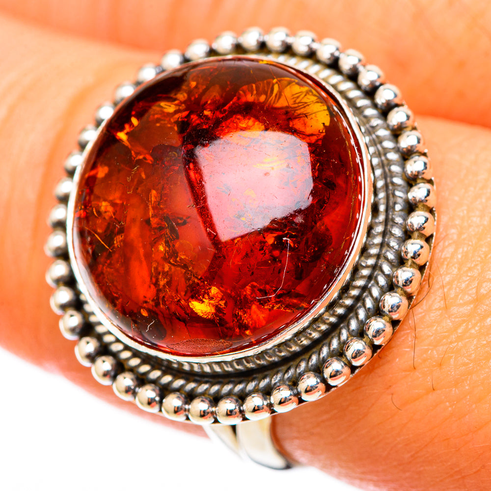 Baltic Amber Rings handcrafted by Anasilvercos - RING117895
