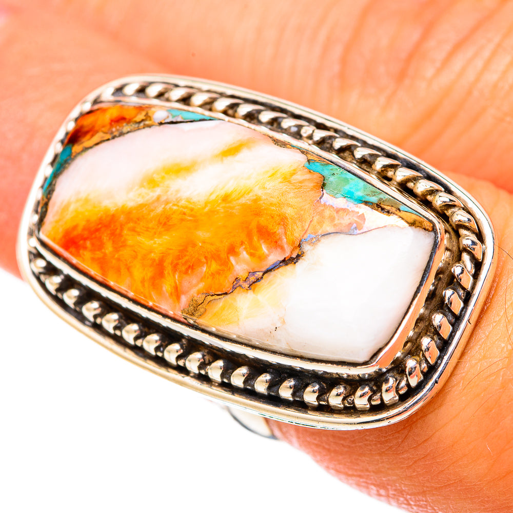 Spiny Oyster Turquoise Rings handcrafted by Anasilvercos - RING117905