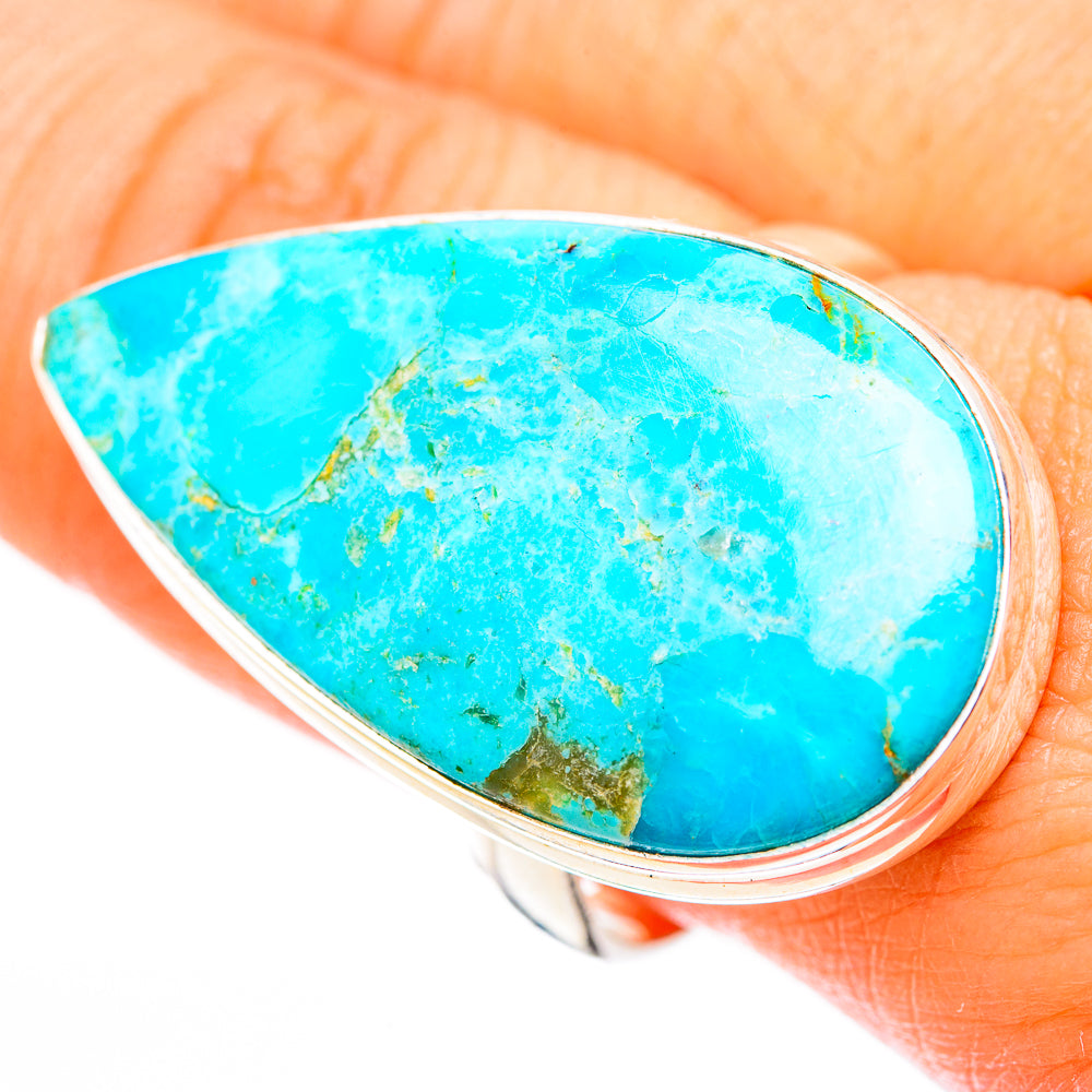 Peruvian Chrysocolla Rings handcrafted by Anasilvercos - RING117915