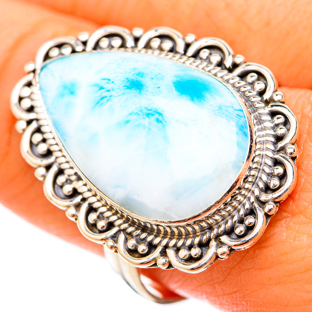 Larimar Rings handcrafted by Anasilvercos - RING117942