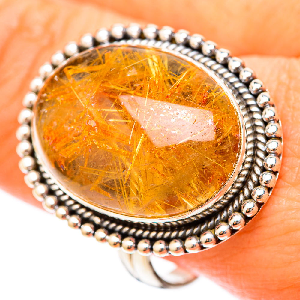 Rutilated Quartz Rings handcrafted by Anasilvercos - RING117959