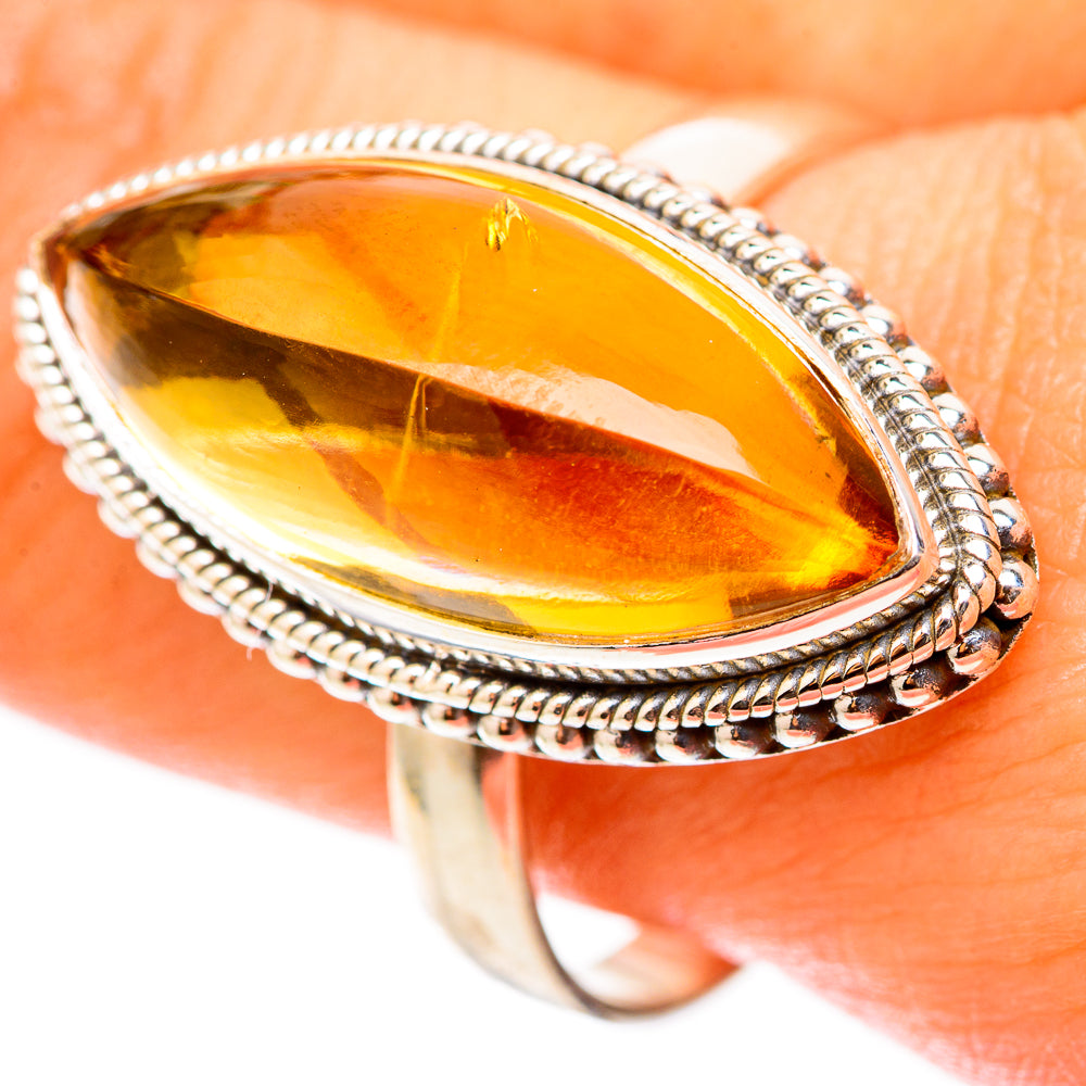 Citrine Sugarloaf Rings handcrafted by Anasilvercos - RING117976