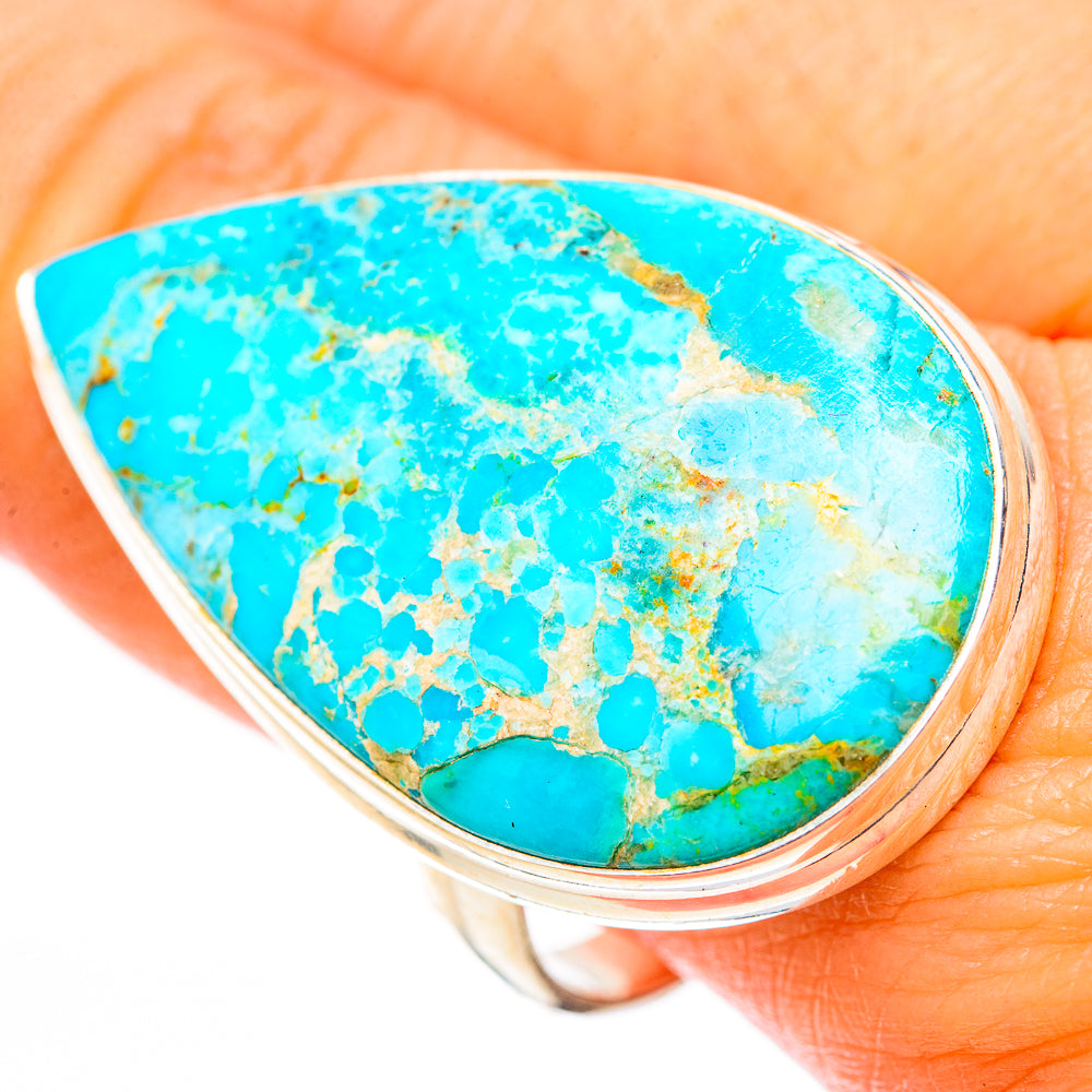 Peruvian Chrysocolla Rings handcrafted by Anasilvercos - RING117991