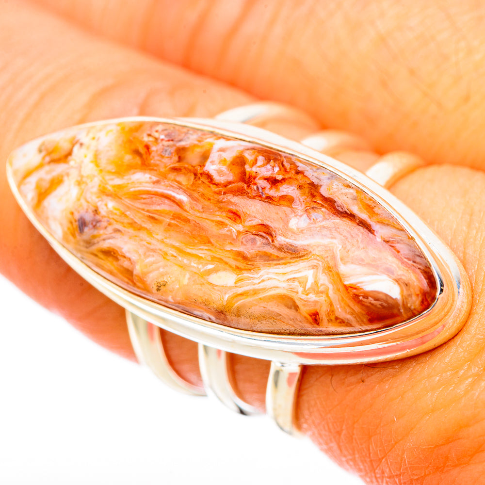 Plume Agate Rings handcrafted by Anasilvercos - RING117994
