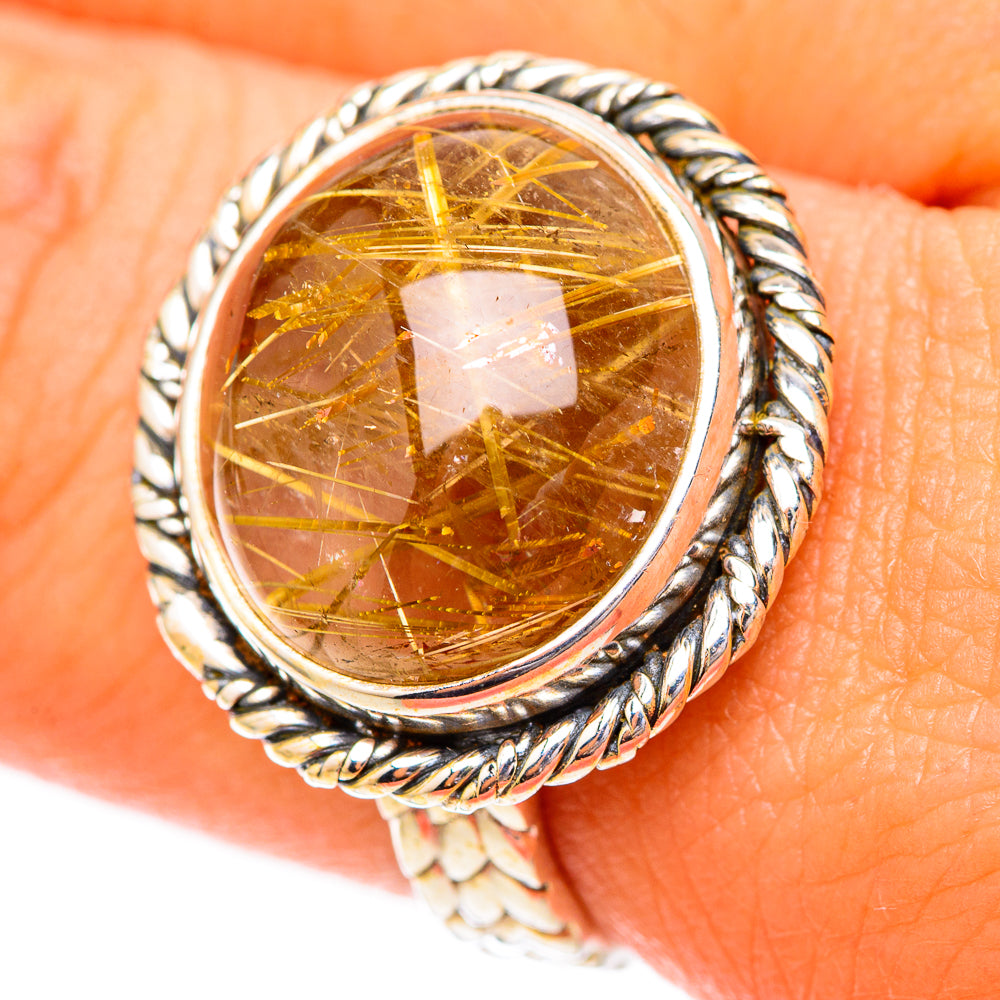 Rutilated Quartz Rings handcrafted by Anasilvercos - RING118014