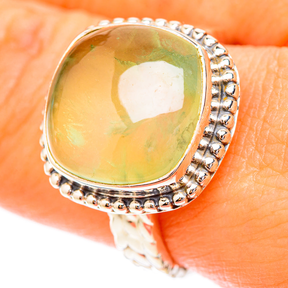 Prehnite Rings handcrafted by Anasilvercos - RING118026