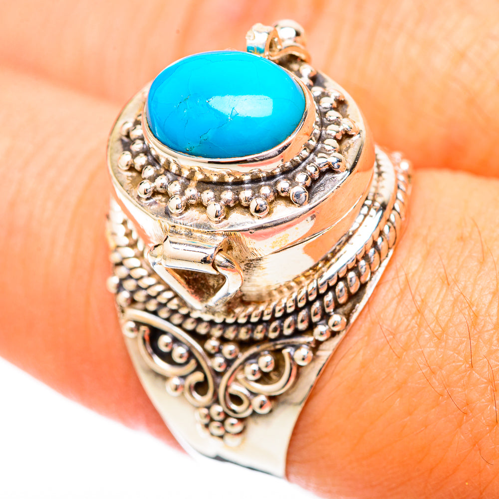 Sleeping Beauty Turquoise Rings handcrafted by Anasilvercos - RING118042