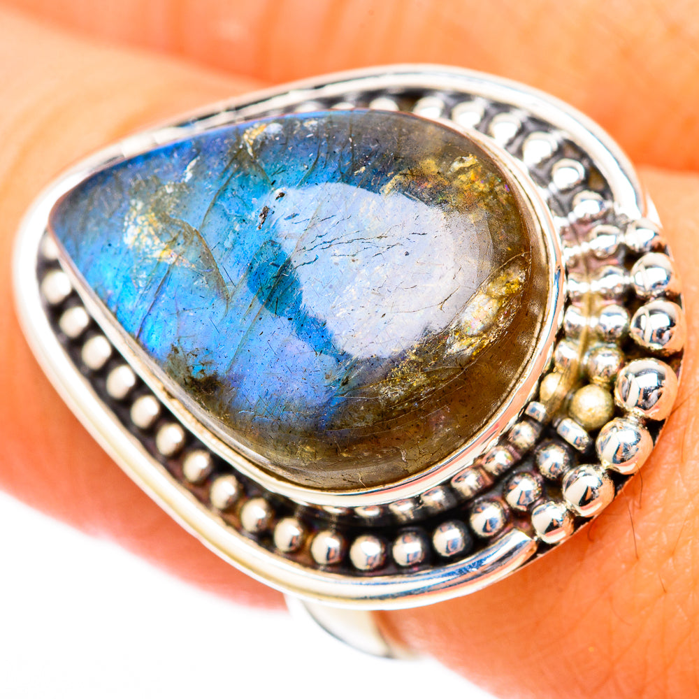 Labradorite Rings handcrafted by Anasilvercos - RING118043