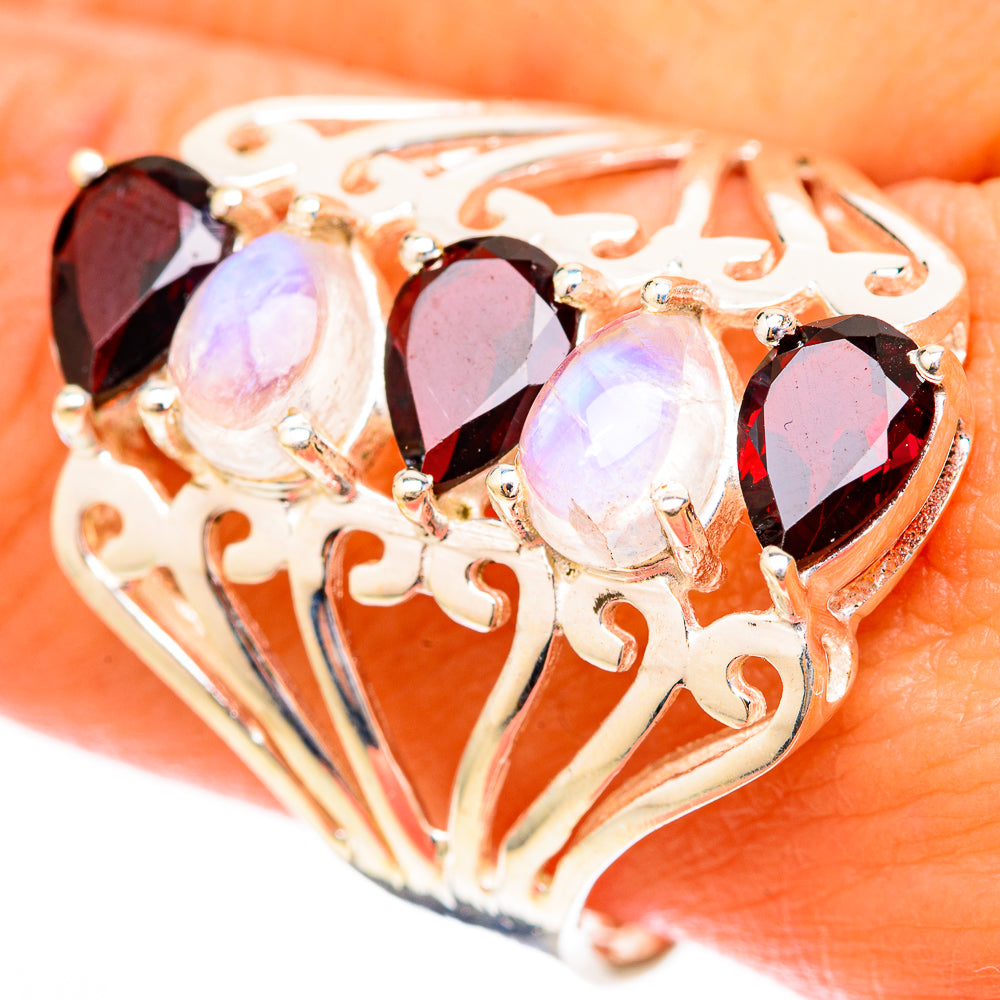 Garnet Rings handcrafted by Anasilvercos - RING118054