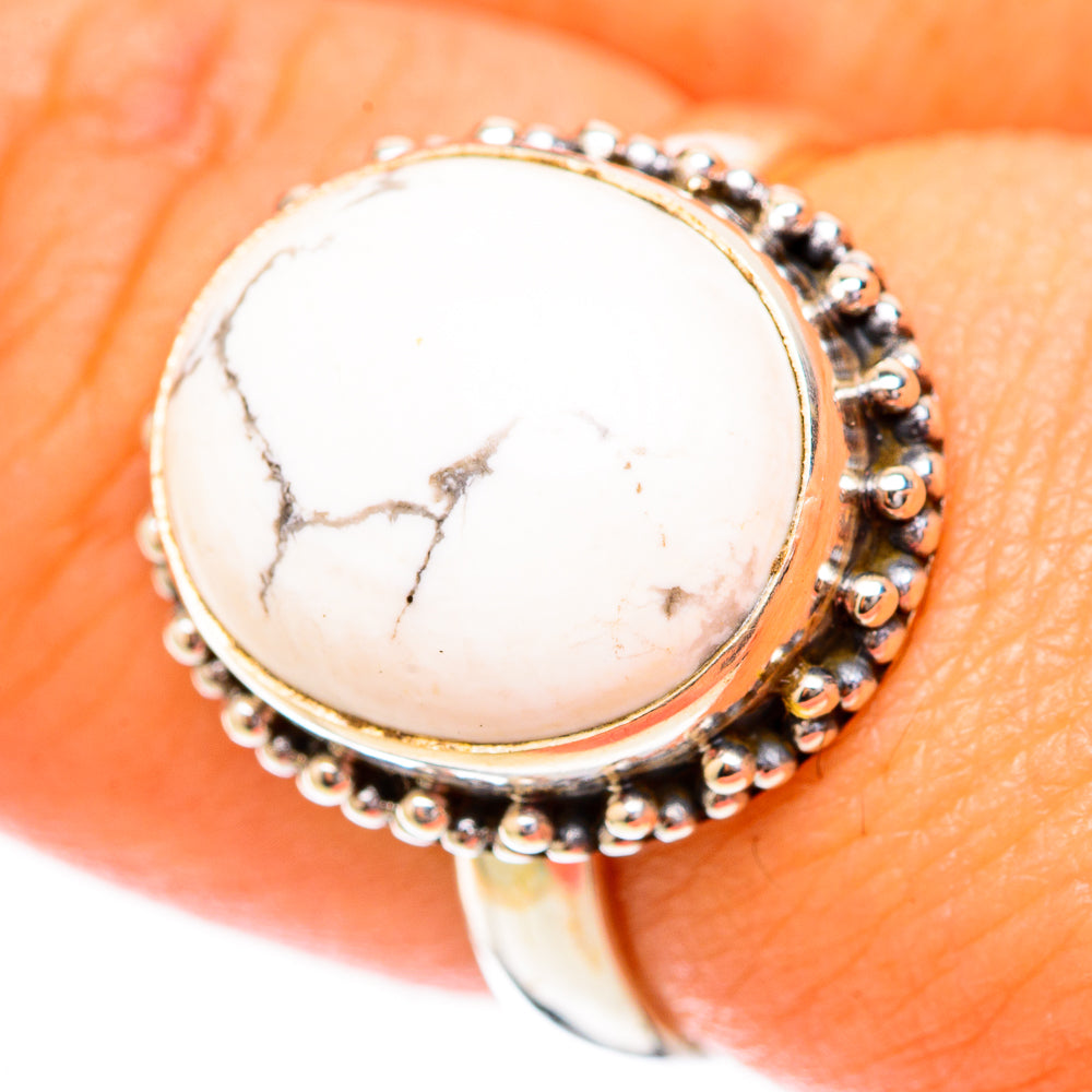 Howlite Rings handcrafted by Anasilvercos - RING118082
