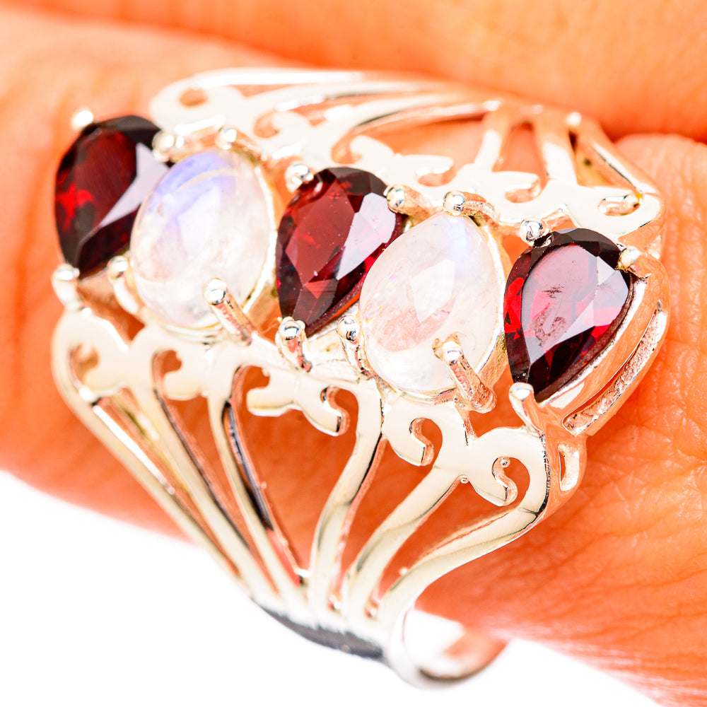Garnet Rings handcrafted by Anasilvercos - RING118094