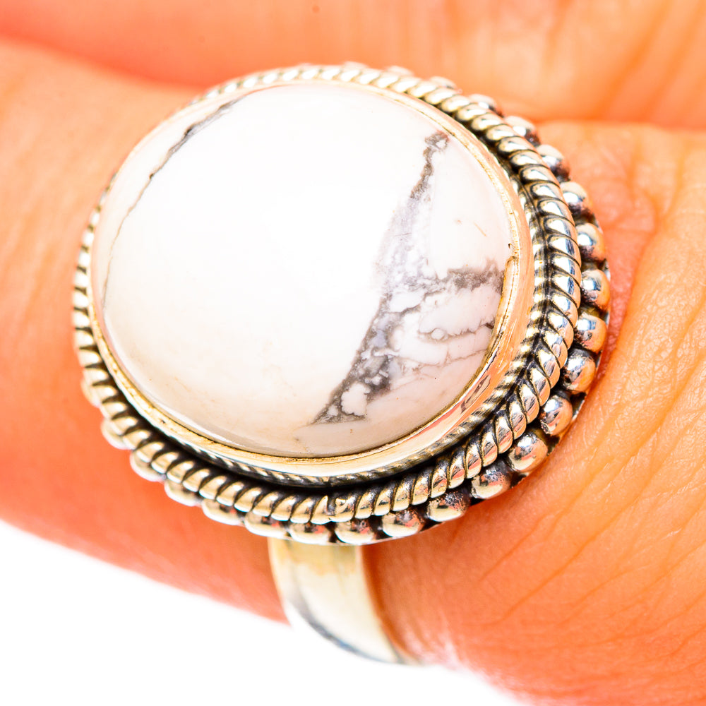 Howlite Rings handcrafted by Anasilvercos - RING118102